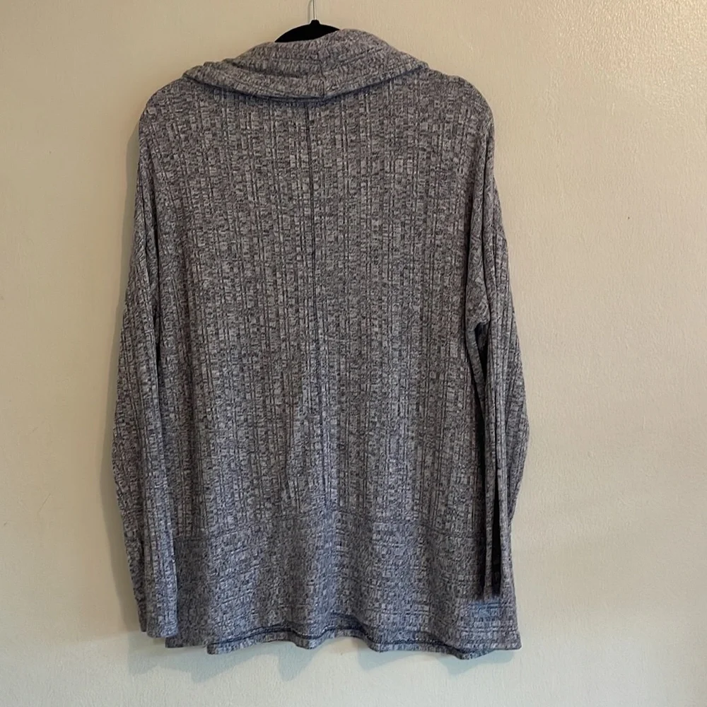 Anthropologie Sweater ✨ Size Large Long Sleeve Cowl Neck // Gray - Picture 3 of 11